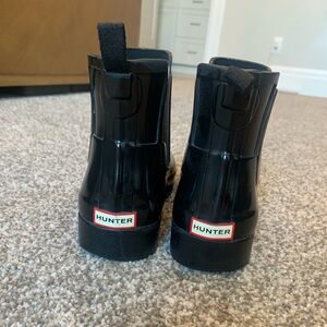 Hunter black chelsea rain boots